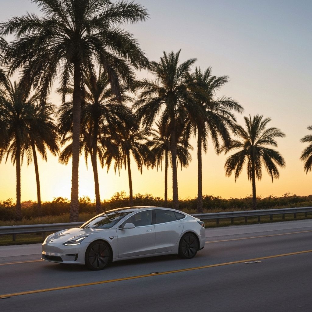 Car on Florida highway
